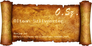 Oltean Szilveszter névjegykártya